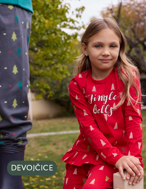 Dečija ženska pidžama sa logom zečića